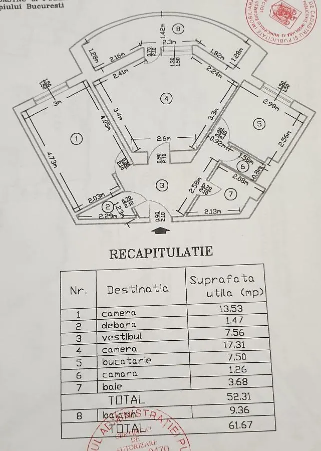 Apartment Apartament Metrou Obor Bucharest Romania